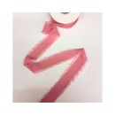 Nastro chiffon sfrangiato rosa antico.MM.30 MT.15