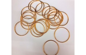 SET24PZ Cerchio metallo oro.DIAM.6,5CM