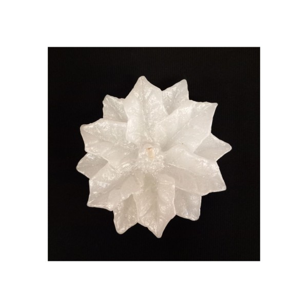 Candela stella bianco latte.MIS.7X7 H2,5CM