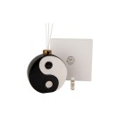 Diffusore ceramica yin yang compreso di  bastoncini profumo e scatola.MIS.15,5X H17CM