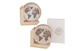 Globo legno con luce led e scatola.ASS.2 H11CM