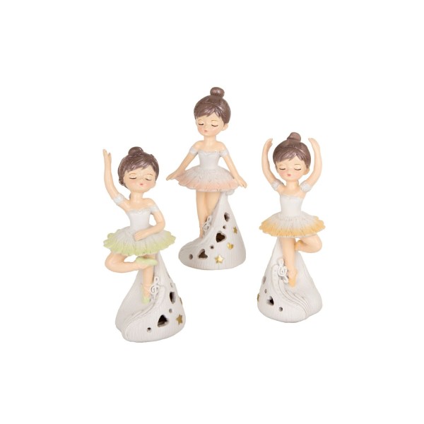 Ballerina resina con luce led.ASS.3 H14CM