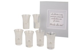 SET6PZ Bicchierini vetro con scatola regalo.