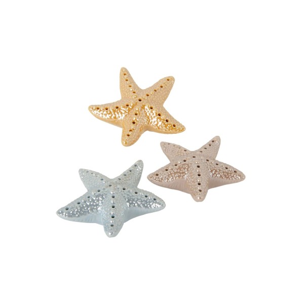 Stella marina ceramica con luce led.ASS.3 MIS.11CM