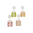 Memoclip pacco regalo ceramica.ASS.4 MIS.4,5X H10CM