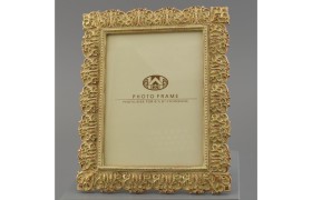 P/foto resina foglie oro.MIS.14X19CM (MIS.TOTALE 22X27CM)
