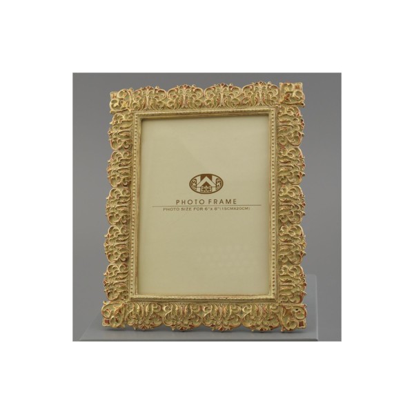 P/foto resina foglie oro.MIS.14X19CM (MIS.TOTALE 22X27CM)