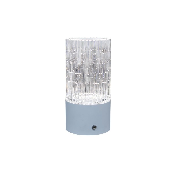 Lampada led vaso cilindrico bianco.DIAM.9 H.18CM