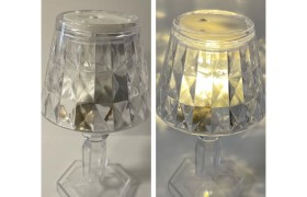 Lampada plexi con luce led.MIS.7X H 12 cm.