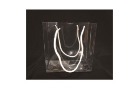 Busta PVC con manici corda.MIS.16X8 H.16,5CM