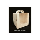 Scatola finestra pvc e cartoncino BIANCO LATTE MIS.12X12X12CM