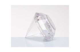 Scatola diamante plexi.MIS.7X7CM