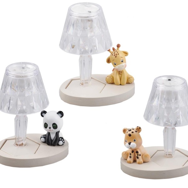 Lampada led baby zoo resina.ASS.3 H.12CM