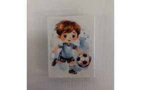Magnete ceramica bianca calciatore MIS.3X4CM