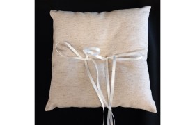 Portafedi quadrato cotone beige.MIS.17X17CM
