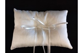 Portafedi rettangolare shantung avorio.MIS.20X14CM