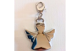 Charms metallo con angelo.MIS.2,5X2,5CM