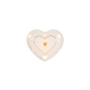 Cuore porcellana con luce led scatola shopper compresa.MIS.9X11X5CM