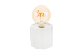 Lampada porcellana led LOVE scatola shopper compresa.MIS.10X H18CM