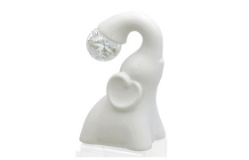 Lampada led elefante in resina.MIS.8,6X7,2 H15CM