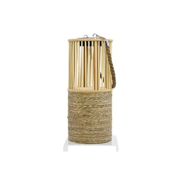 Lanterna in corda e legno forma cilidrica.DIAM.13X H30CM