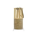 Lanterna in corda e legno forma cilidrica.DIAM.13X H30CM