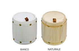 Botte legno con coperchio.MIS.10,8X H11CM