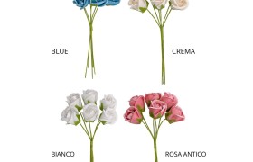 MAZZO 6PZ Bocciolo tessuto.DIAM.2CM
