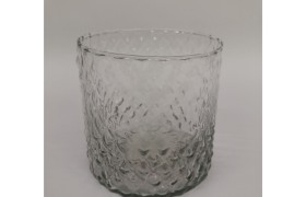 Vaso vetro diamante.DIAM.10 H.10CM
