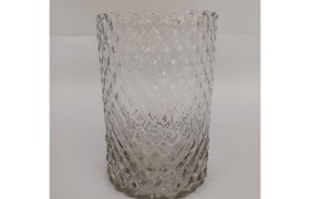 Vaso vetro diamante.DIAM.10 H.15CM