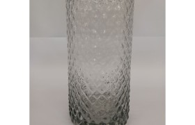 Vaso vetro diamante.DIAM.10 H.20CM