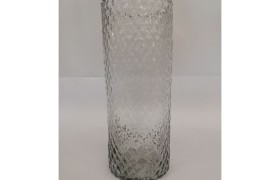 Vaso vetro diamante.DIAM.10 H.25CM