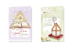 Biglietti auguri CRESIMA.ASS.2 MIS.8,5X13,5CM