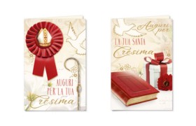 Bigletti auguri CRESIMA ASS.2 MIS.8,5X13,5CM