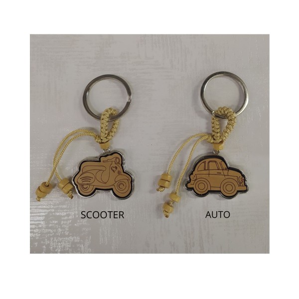 P/chiavi veicoli legno e metallo.MIS.3,5X H.2,5CM