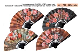 Ventaglio in plastica stampato fronte e retro.DIAM.48CM