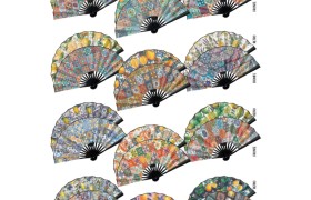 Ventaglio in plastica stampato su entrambi i lati.DIAM.48CM