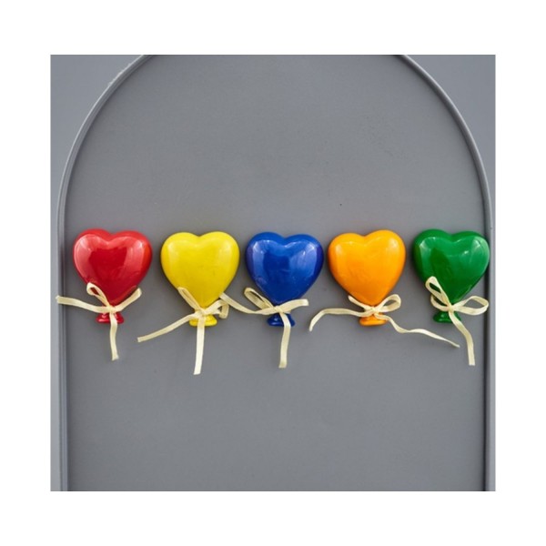 Cuore ceramica con calamita.ASS.5 MIS.4,4X4,5CM