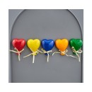 Cuore ceramica con calamita.ASS.5 MIS.4,4X4,5CM