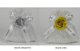 Sacchetto tessuto semicoprente rigato.MIS.10X13CM