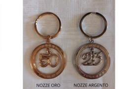 P/chiavi metallo tondo 25/50 ANNI.DIAM.4CM
