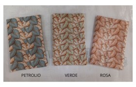 Sacchetto tessuto decoro floreale.MIS.10X15 CM