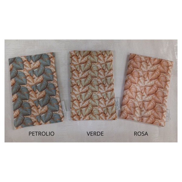 Sacchetto tessuto decoro floreale.MIS.10X15 CM
