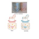 Cavallino ceramica con luce led.MIS.10X H.15CM