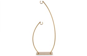 Display metallo ORO con due ganci . MIS.34X H.80CM