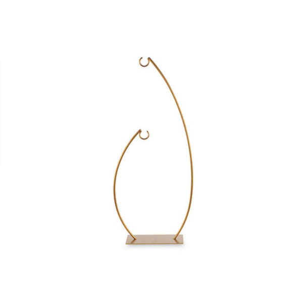 Display metallo ORO con due ganci . MIS.34X H.80CM