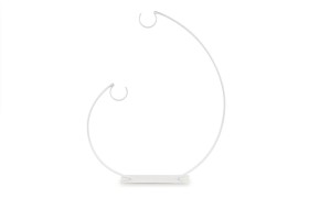 Display metallo BIANCO con due ganci.MIS.32X H.40CM
