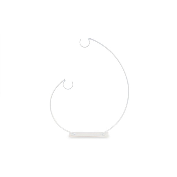 Display metallo BIANCO con due ganci.MIS.32X H.40CM