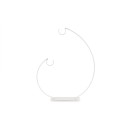 Display metallo BIANCO con due ganci.MIS.32X H.40CM