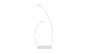 Display metallo BIANCO con due ganci.MIS.34XH.80CM